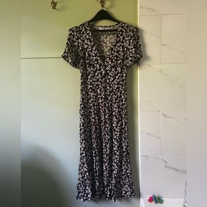 Reformation Locklin floral print button-up dress